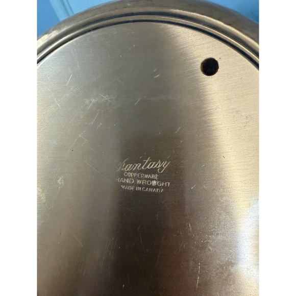 Vintage Fantasy Copperware  Alberta hammered embossed wall hanging plate - Picture 4 of 8